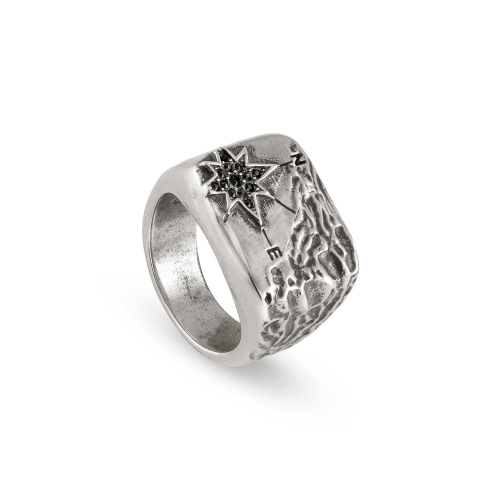 Nomination Anello North Star In Ottone E Crystal Nero Misura 21