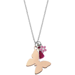 Nomination Collana Adorable Ed. Joy In Acciaio Con Smalto (Grande) Farfalla Oro Rosa