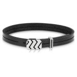 Nomination Bracciale Metropolitan In Acciaio Con Smalto E Pelle (M230) Rettangolo