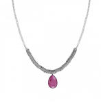 Nomination Collana Allure Ed. Rio In Acciaio Con Cerchi E 1 Crystal (Lunga) Fucsia