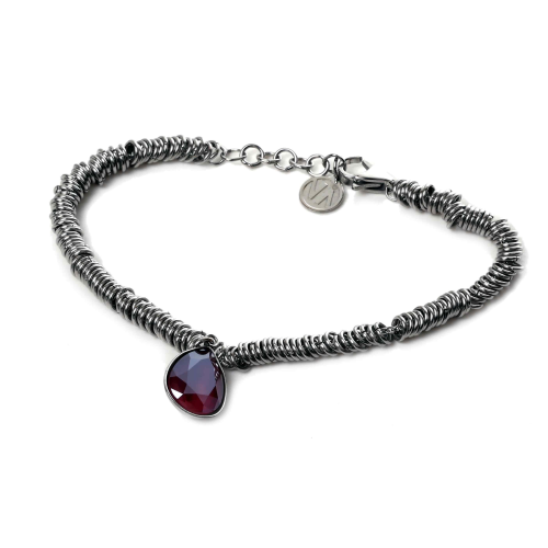 Nomination Bracciale Allure Ed. Rio Acciaio Cerchi 1 Crystal (Piccolo) Bordeaux