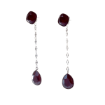 Nomination Orecchini Allure Ed. Rio In Acciaio E 2 Crystal (Lobo Lunghi) Bordeaux