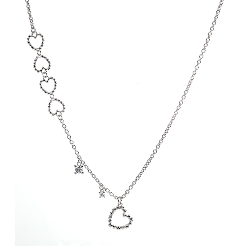 Nomination Collana Rock In Love Ed Romance In Ottone E Zircone (Lunga Ricca) Argento