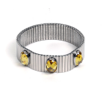 Nomination Bracciali Op-Xte Xl Piatti In Acciaio E 3 Pietre Giallo