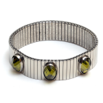 Nomination Bracciali Op-Xte Xl Piatti In Acciaio E 3 Pietre Verde