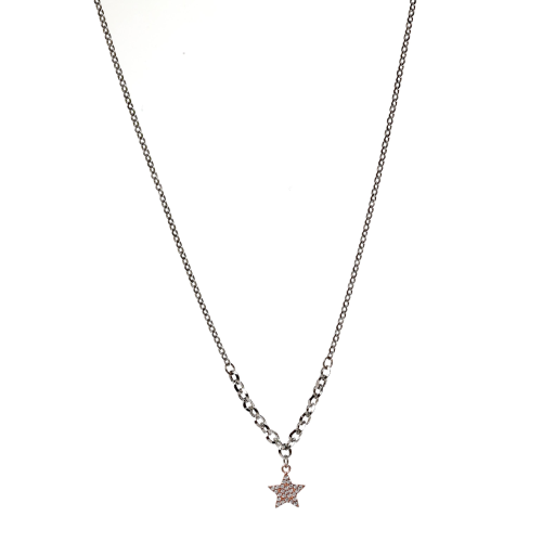 Nomination Collana Op In Acciaio, Argento 925 E Cz Stella