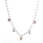 Nomination Collana Op - Fantasia In Acciaio Fin. Rosa E Rosario In Argento 925 Blu