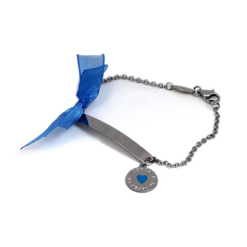 Nomination Bracciale Bimbo In Acciaio Con Fiocco Celeste