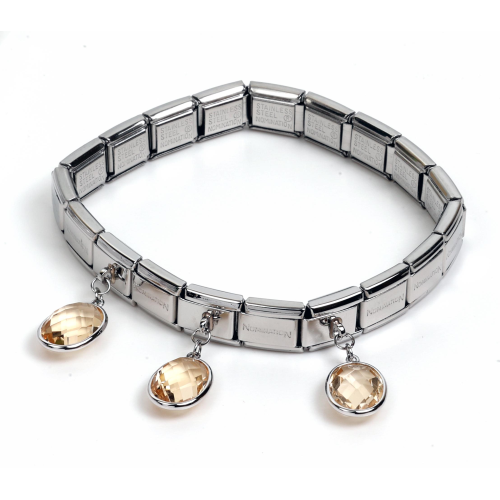 Nomination Bracciale Composable Op-Silver In Acciaio, Argento 925 E Zirconi (3 Pendenti) Misto 1