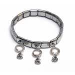 Nomination Bracciale Composable Op-Silver In Acciaio, Argento 925 E Zirconi (3 Pendenti) Misto 4