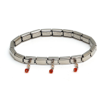 Nomination Bracciale Composable Smarty Op-Silver In Acciaio, Argento 925 E Pietre Pendenti Arancio/Arancio