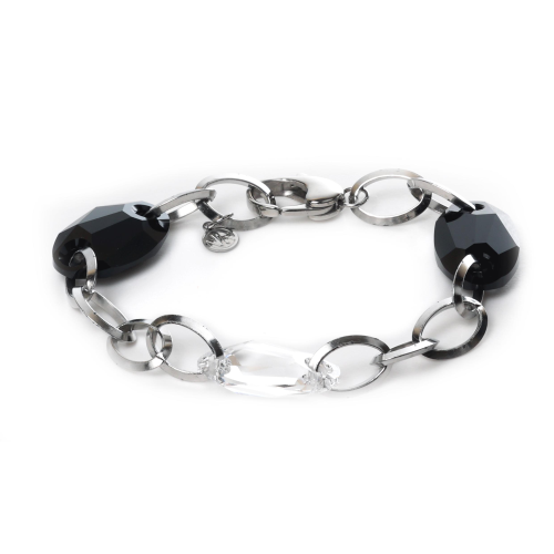 Nomination Bracciale Op - Hollywood In Acciaio E Crystal Bianco/Nero