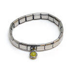 Nomination Bracciale Op Classic Zl In Acciaio, Arg 925 E Pietre Verde Chiaro