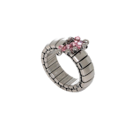 Nomination Anello Estensibile Op - Glitter In Acciaio E Cubic Zirconia Rosa