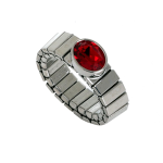 Nomination Anello Estensibile Op-Chic In Acciaio E Crystal Rosso