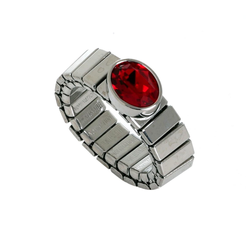 Nomination Anello Estensibile Op-Chic In Acciaio E Crystal Rosso