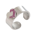 Nomination Anello Op-Heart In Acciaio E Smalto Rosa Misura 16