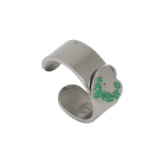 Nomination Anello Op-Heart In Acciaio E Smalto Verde Misura 12