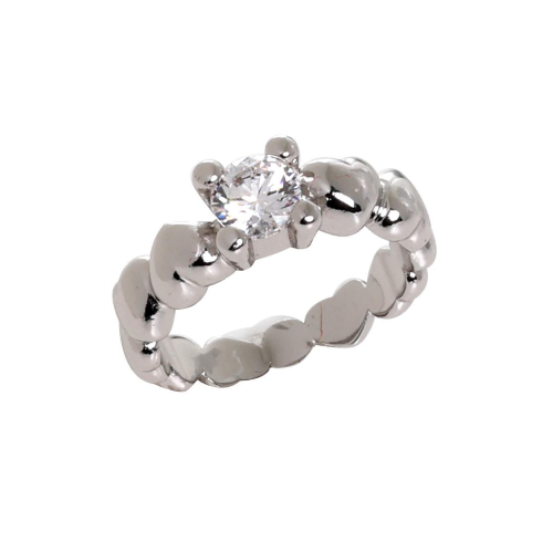 Nomination Anello Rock In Love Ed Romance In Ottone E Zircone Argento Misura 16