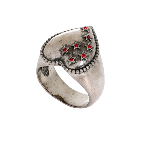 Nomination Anello Rock In Love In Ottone E Crystal (Grande) Rosso Misura 16