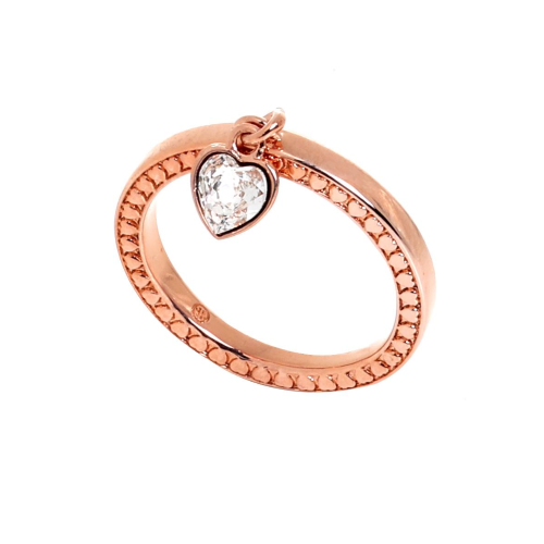 Nomination Anello Rock In Love In Ottone Con Pendente Crystal Oro Rosa Misura 12 [Usa 6]