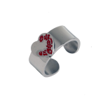 Nomination Anello Op-Heart In Acciaio E Smalto Rosso Misura 16