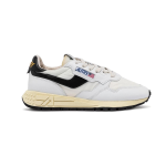 Autry Reelwind Low Wom Scarpe Sneakers iin Pelle Bianca e Nera Donna 