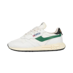 Autry Reelwind Low Wom Scarpe Sneakers iin Pelle Bianca e Verde Donna 