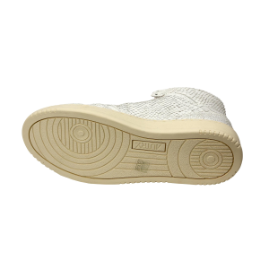 Autry Scarpe Sneakers Medalist Mid Wom In Pelle Bianca Effetto Pitonato Donna