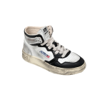 Autry Scarpe Sneakers Medalist Super Vintage Pelle Bianca Nera Silver Donna 37
