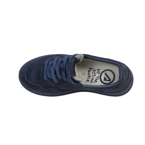 Autry Medalist Low Wom Solid Goat Scarpe Sneakers In Pelle Blu Navy Donna