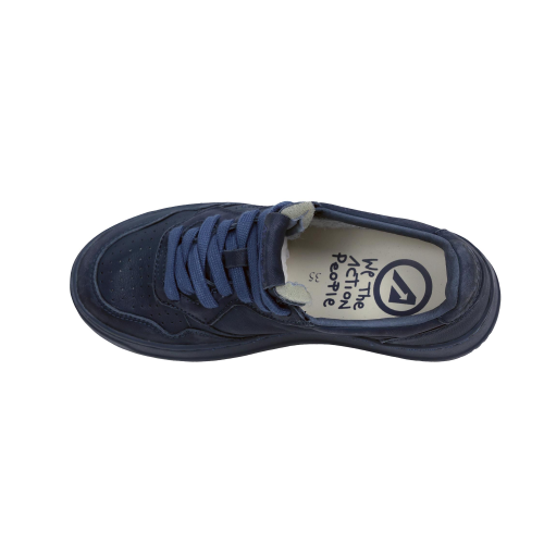 Autry Medalist Low Wom Solid Goat Scarpe Sneakers In Pelle Blu Navy Donna