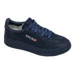 Autry Medalist Low Wom Solid Goat Scarpe Sneakers In Pelle Blu Navy Donna