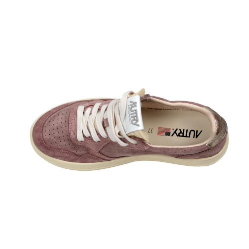 Autry Medalist Low Wom Scarpe Sneakers In Pelle Scamosciata Cipria Donna