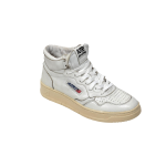 Autry Scarpe Sneakers Medalist In Pelle Bianca Con Trattamento Lucido Donna