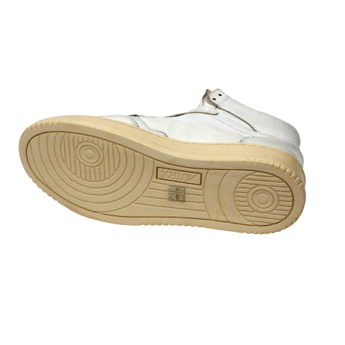 Autry Scarpe Sneakers Medalist In Pelle Bianca Con Trattamento Lucido Donna