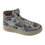 Autry Scarpe Sneakers Medalist Mid Wom In Pelle Silver Effetto Pitonato Donna