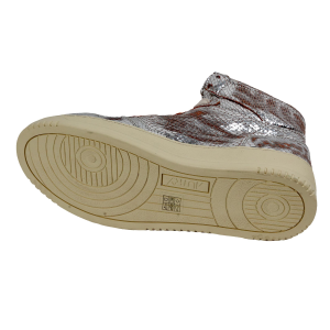 Autry Scarpe Sneakers Medalist Mid Wom In Pelle Silver Effetto Pitonato Donna