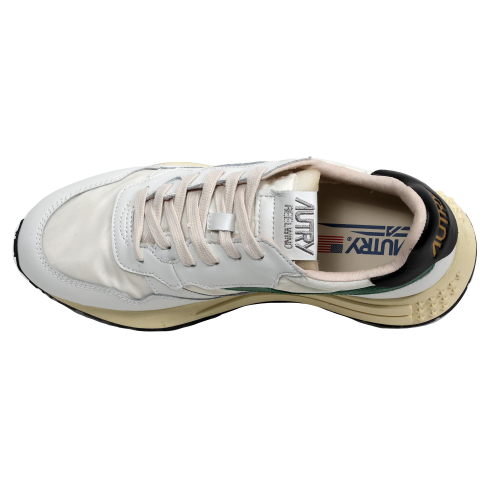 Autry Reelwind Low Wom Scarpe Sneakers In Pelle Nylon Bianca E Nera Donna 36