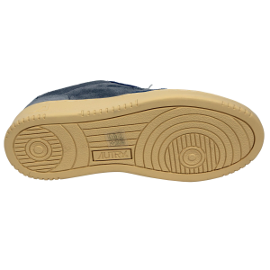 Autry Medalist Low Wom Scarpe Sneakers In Pelle Scamosciata Blu E Grey Donna 36