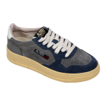 Autry Medalist Low Wom Scarpe Sneakers In Pelle Scamosciata Blu E Grey Donna 36