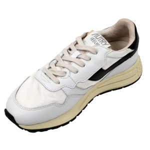 Autry Reelwind Low Wom Scarpe Sneakers In Pelle Nylon Bianca E Nera Donna