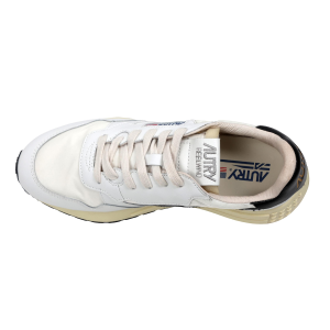 Autry Reelwind Low Wom Scarpe Sneakers In Pelle Nylon Bianca E Nera Donna