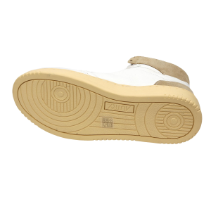 Autry Scarpe Sneakers Medalist Mid Bicolor In Pelle Bianca E Beige Donna 40