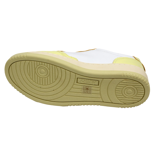 Autry Medalist Low Wom Scarpe Sneakers iin Pelle Bianca e Limone Donna 