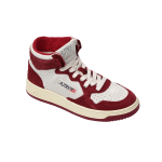 Autry Scarpe Sneakers Medalist Mid In Pelle Bianca E Rossa Scamosciata Donna 40
