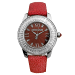 OROLOGIO DONNA ROBERTO CAVALLI FUGIT RC 3H SILVER D/RUBY 